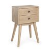 Noční stolek ALANNIS se dvěma šuplíky