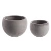 Set 2 květináčů SPHERIC šedá