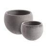 Set 2 květináčů SPHERIC šedá