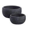 Set 2 květináčů GRAFFITI černá