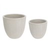Set 2 květináčů BRUSH bílá