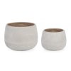 Set 2 květináčů RIGO bílá