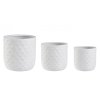 Set 3 květináčů PYRAMID bílý