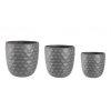 Set 3 venkovních květináčů PYRAMID antracit