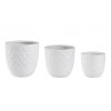 Set 3 venkovních květináčů PYRAMID bílá