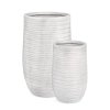 Set 2 venkovních květináčů TRESSAGE bílá
