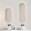 Zrkadlo do kúpelne s LED - Zeta Gold LED - Zlatá - Oválne