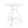 Kulatý zahradní stůl ETIENNE bílý o70