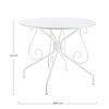 Kulatý zahradní stůl ETIENNE bílý o90 cm