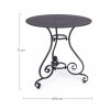 Kulatý zahradní stůl ETIENNE antracit o70 cm