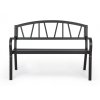 Kovová venkovní lavice JANELLE černá