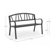 Kovová venkovní lavice JANELLE černá