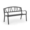 Kovová venkovní lavice JANELLE černá