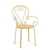 Zahradní kovová židle ETIENNE žlutá