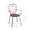 Zahradní kovová židle ETIENNE vínová