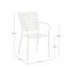 Zahradní kovová jídelní židle KELSIE bílá