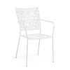 Zahradní kovová jídelní židle KELSIE bílá