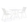 Zahradní kovový stůl KELSIE 70x70 cm bílý