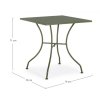 Zahradní kovový stůl KELSIE 70 cm zelený