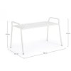 Kovová venkovní lavice DALYA bílá