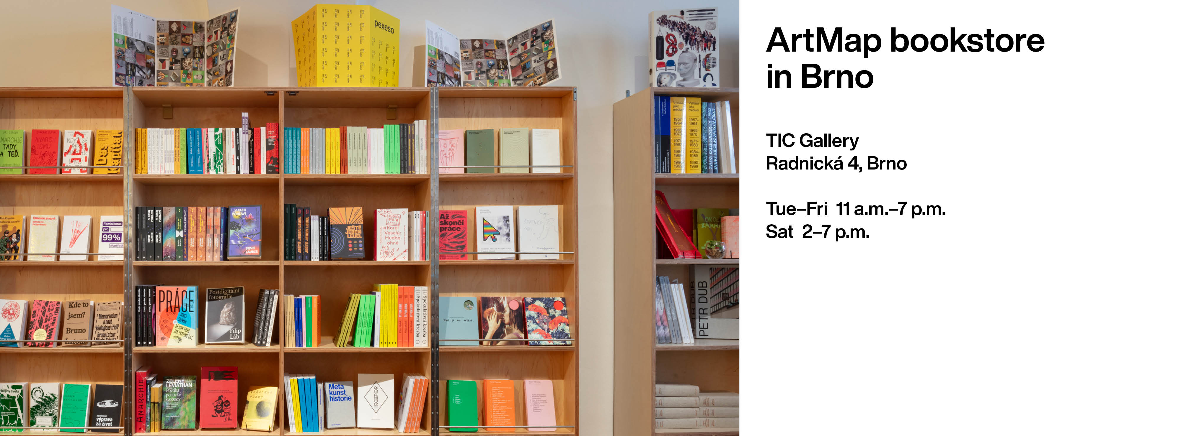 ArtMap Bookstore in Tic Gallery in Brno