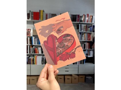 A5 Pohlednice "love is scary" – Jana Jarošová