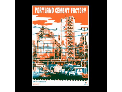 B4 SÍTOTISK "Portland Cement Factory" – Jindřich Janíček