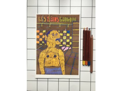 A4 Tisk risografie "Les Bains Gauguin" – Undo