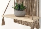 Wooden shelves for macrame