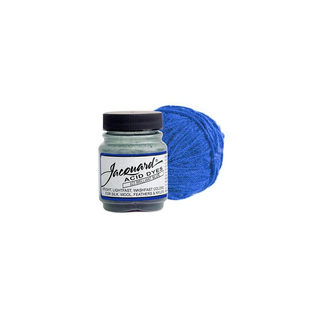Jacquard Acid Dye, Brilliant Blue 623, for Wool, Silk , Feathers, Nylon,  and Other Protein Fibers