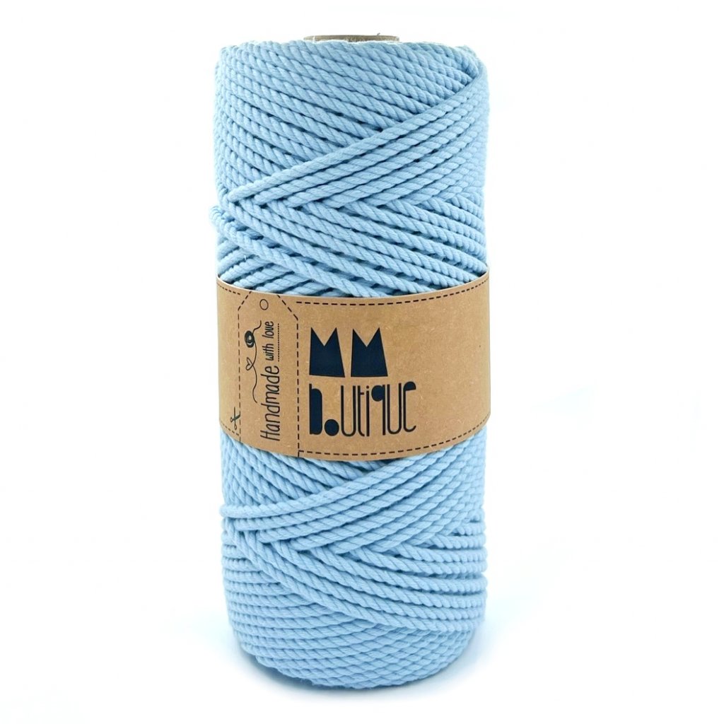 5mm Misty recycled cotton macrame cord by Bobbiny (100m)