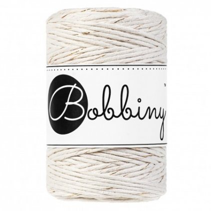 Bobbiny macrame 1,5mm golden natural