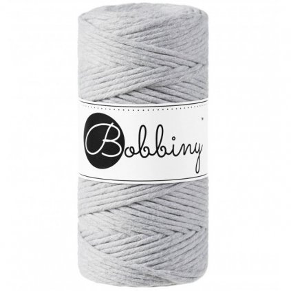 Bobbiny macramé 3mm light grey