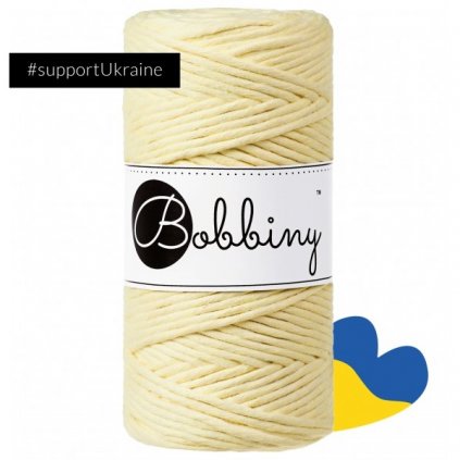 Bobbiny macramé 3mm oat yellow