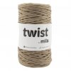 MILA macramé šňůra TWIST 3mm Cappuccino