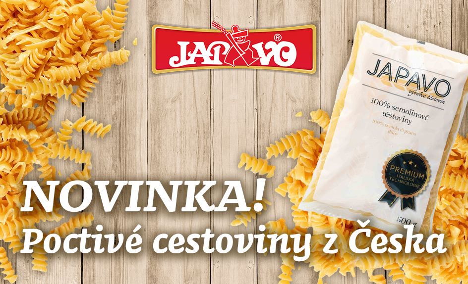 Novinka - poctivé cestoviny Japavo z Česka