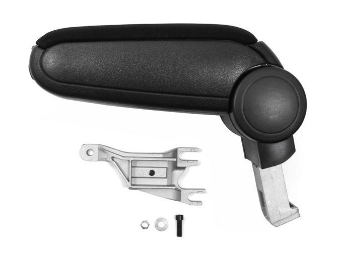 Lakťová opierka AUDI A4 (B6, B7) kovový adaptér (Farba Čierna farba, Materiál Textilný poťah opierky)