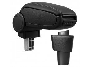 Lakťová opierka Hyundai I10, čierna, eko-koža