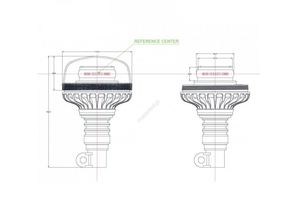 LED-Warnleuchte TruckLED OPTI 12-19W, 12/24V, 36xLED flex [ALR0061] 