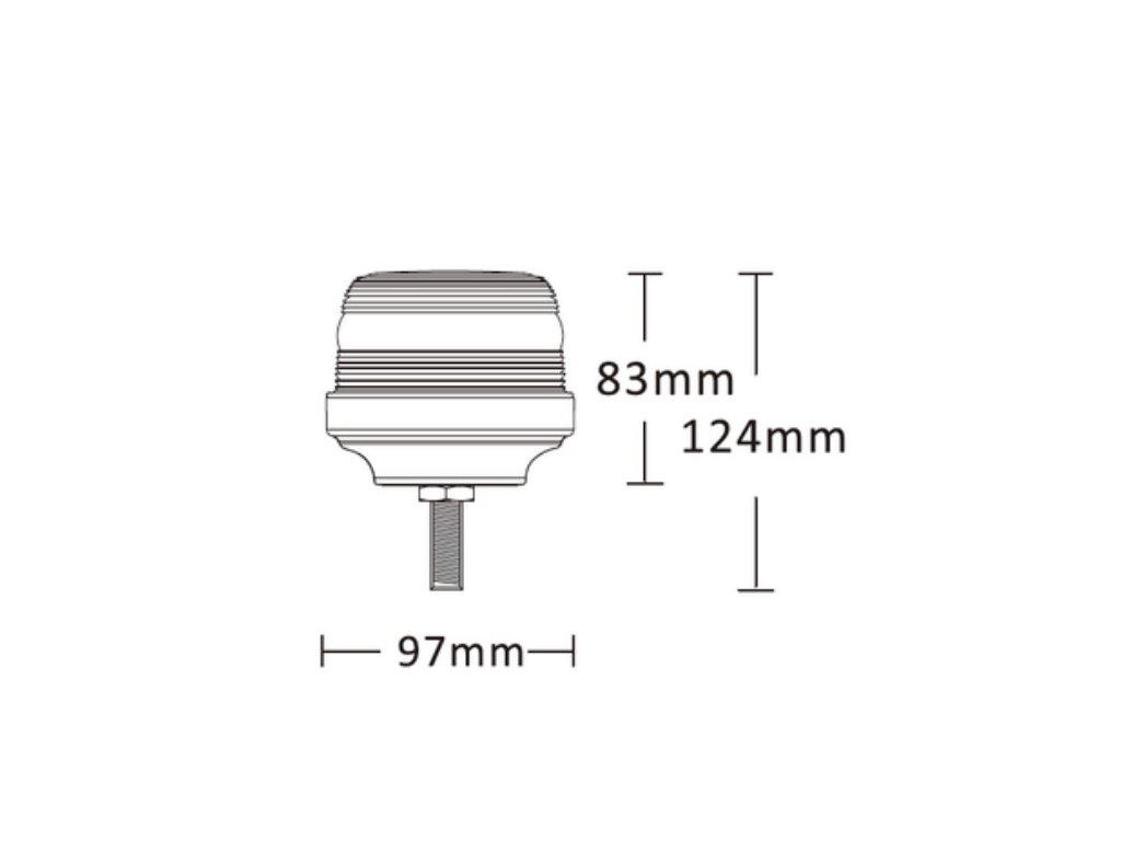 LED Warnleuchte, Schraube, 25W, 12/24 V, R10 R65 [ALR0076] 