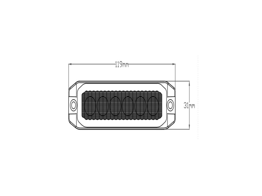 LED Warnlicht 6xLED, 18W, 4 Modi, 12/24V [L1893] 