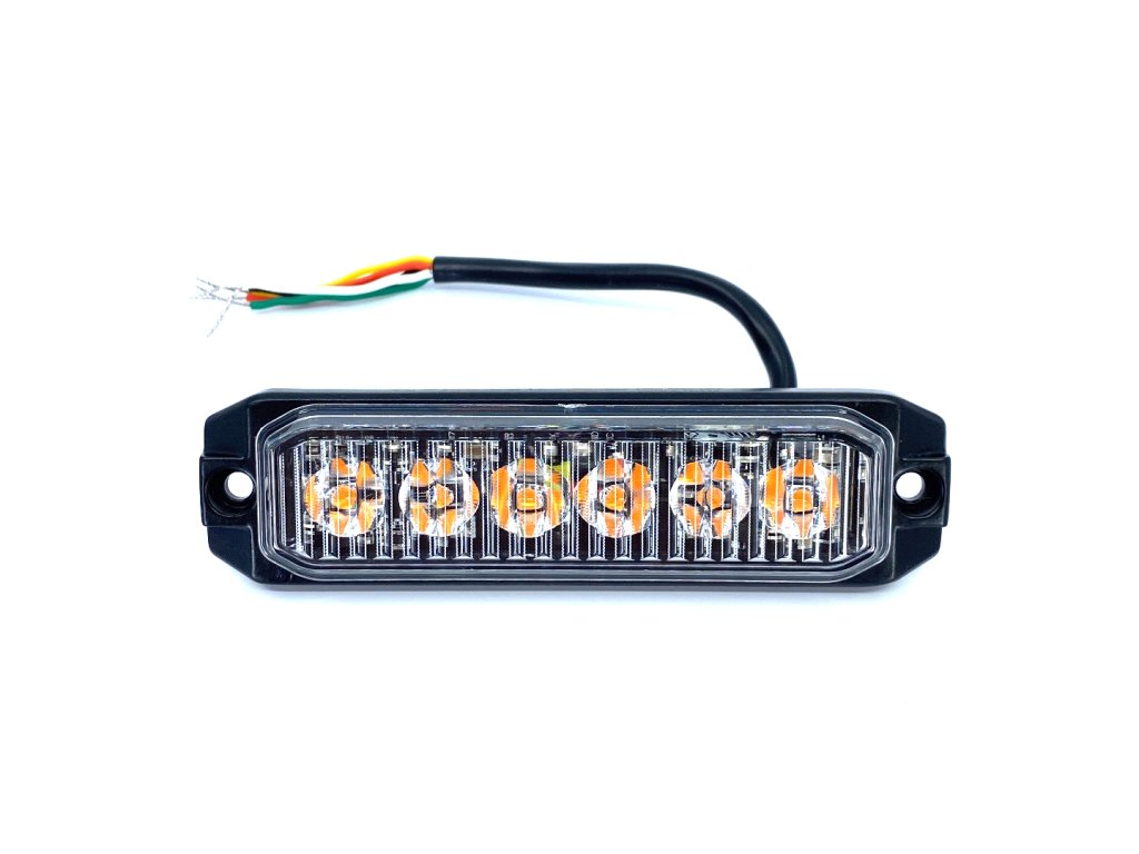 LED Warnlicht 6xLED, 18W, 4 Modi, 12/24V [L1893] 