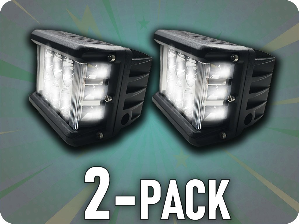 LED-Arbeitsscheinwerfer 25W, 1440lm, 12xLED, 12V/24V, IP67/2-PACK