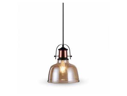 1088 glas shade bernstein hangelampe schwarz fabric kabel