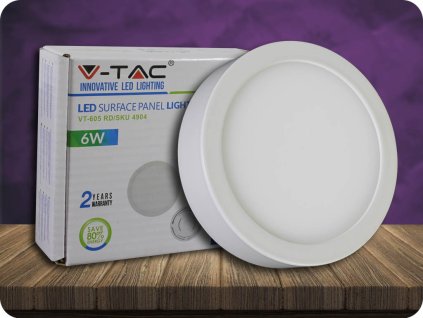 6W LED Oberfläche Panel Einbauleuchte Premium - Rund (Lichtfarbe Kaltweiß)