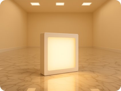 LED-Oberfläche mit Netzteil, 12W, 900lm, quadratisch
