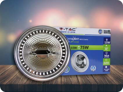 LED Strahler - AR111 15W 230V Strahl 20 Sharp Chip   Dimmbar (Lichtfarbe Kaltweiß)