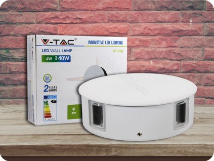 4W LED Wandleuchte  rundes Gehäuse   IP65 (Lichtfarbe Neutralweiß)