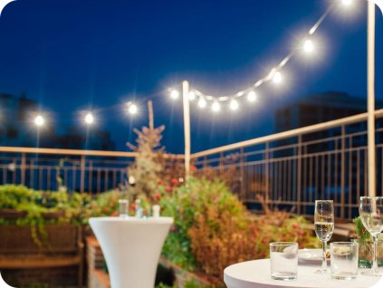 LED Lichterkette 5m. 10 x 0.5W EU Glühbirne