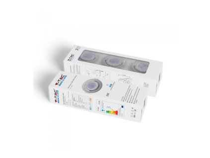 Paket 3 x GU10 Rahmen, weiß, 3xLED Birne, 5W (Lichtfarbe Kaltweiß)